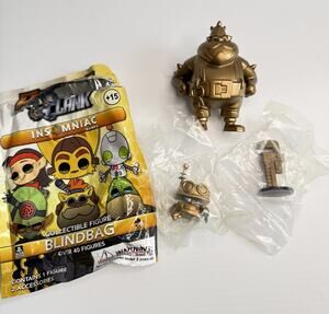 Rare Gold 3" Plumber Ratchet & Clank Blind Bag Insomniac + Accessories